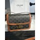 CELINE CLASSIQUE TRIOMPHE BAG IN TRIOMPHE CANVAS AND CALFSKIN