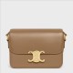 CELINE TEEN TRIOMPHE BAG IN SHINY CALFSKIN /DARK SEPIA