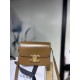 CELINE TEEN TRIOMPHE BAG IN SHINY CALFSKIN /DARK SEPIA