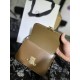 CELINE TEEN TRIOMPHE BAG IN SHINY CALFSKIN /DARK SEPIA