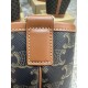 CELINE SMALL BUCKET IN TRIOMPHE CANVAS AND CALFSKIN