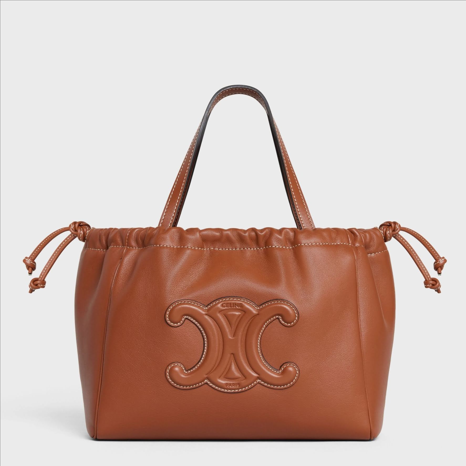 CELINE SMALL CABAS DRAWSTRING CUIR TRIOMPHE IN SMOOTH CALFSKIN