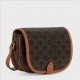 CELINE MEDIUM FOLCO BAG IN TRIOMPHE CANVAS AND CALFSKIN