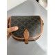 CELINE MEDIUM FOLCO BAG IN TRIOMPHE CANVAS AND CALFSKIN