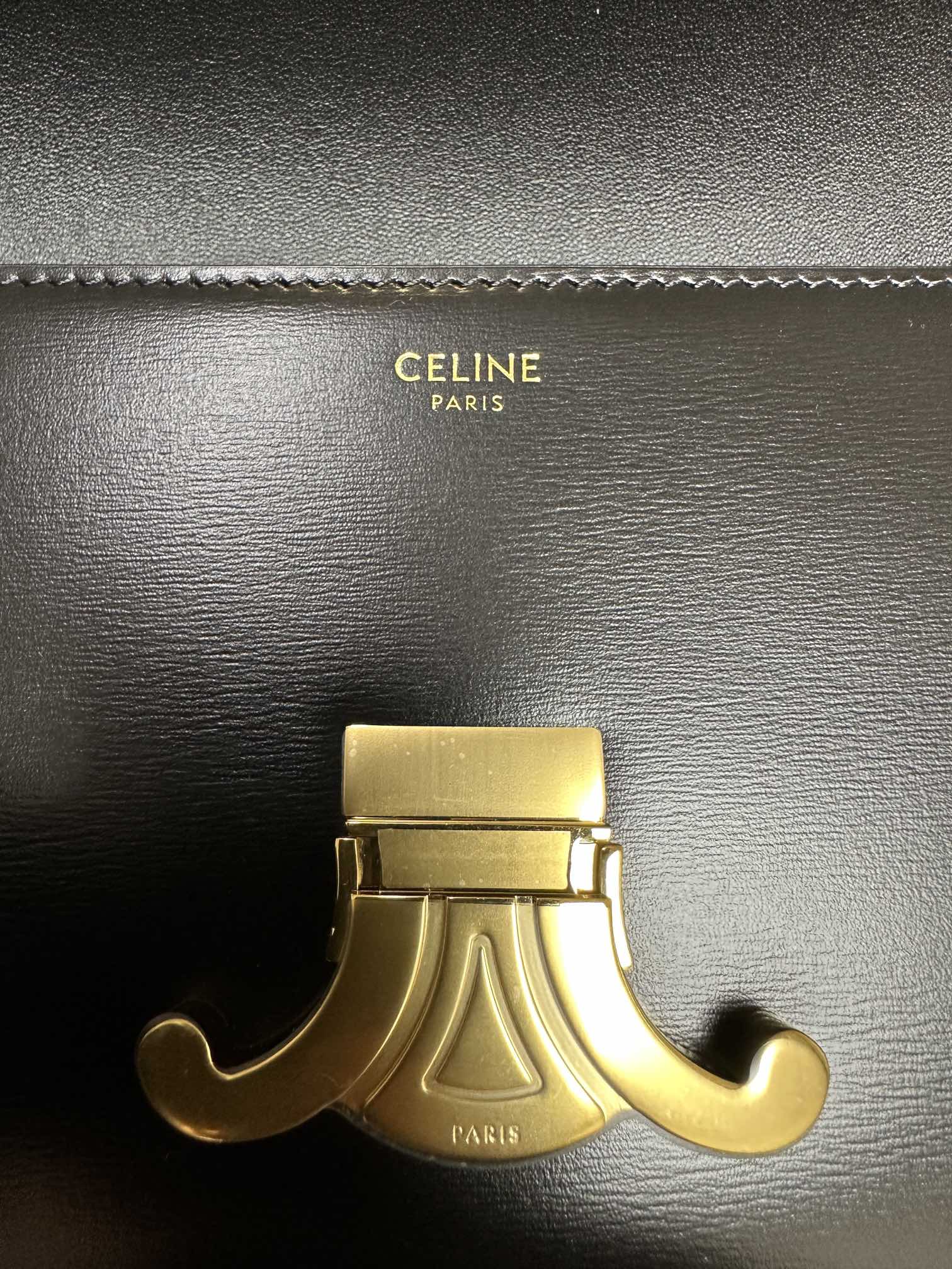 CELINE SHOULDER BAG CLAUDE IN SHINY CALFSKIN