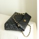 CHANEL 24P New Hobo Bag in Lambskin AS4736 Black Maxi