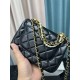 CHANEL 24P Seasonal Mini Flap Bag with Pearl Top Handle Chain AS4385 Black