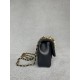 CHANEL 24P Seasonal Mini Flap Bag with Pearl Top Handle Chain AS4385 Black