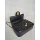 CHANEL 24P Seasonal Mini Flap Bag with Pearl Top Handle Chain AS4385 Black