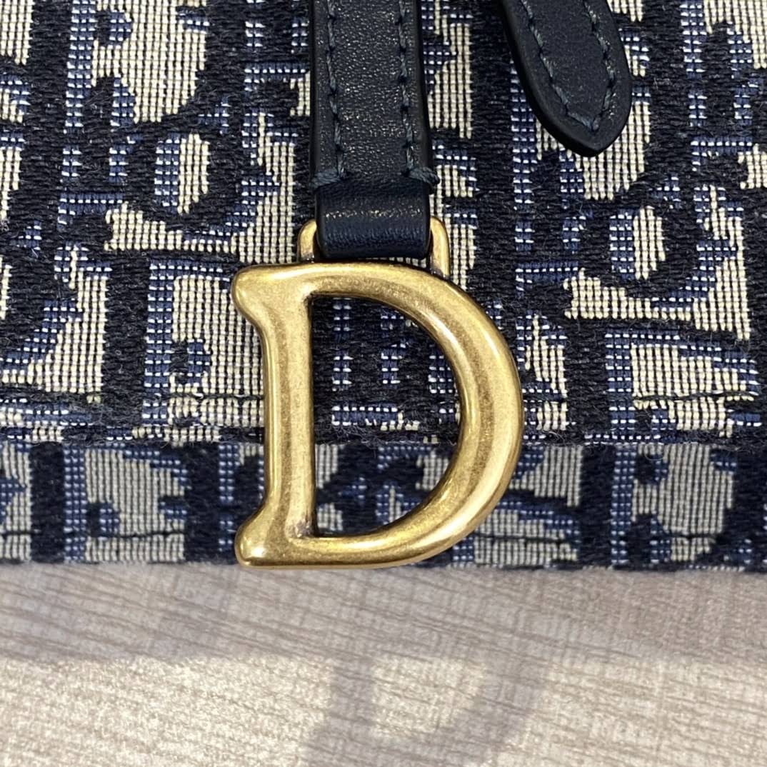 CHRISTIAN DIOR Medium Saddle Pouch with Chain