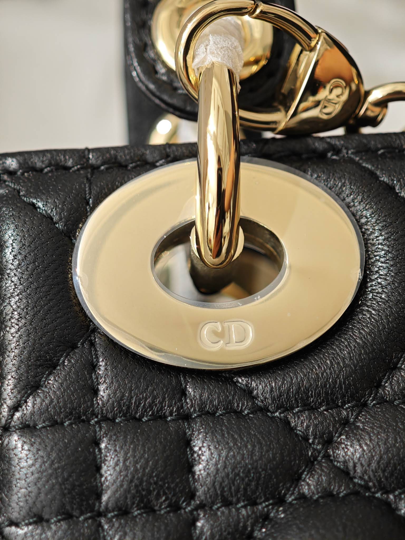 CHRISTIAN DIOR Mini Lady Dior Bag /Black Cannage Lambskin