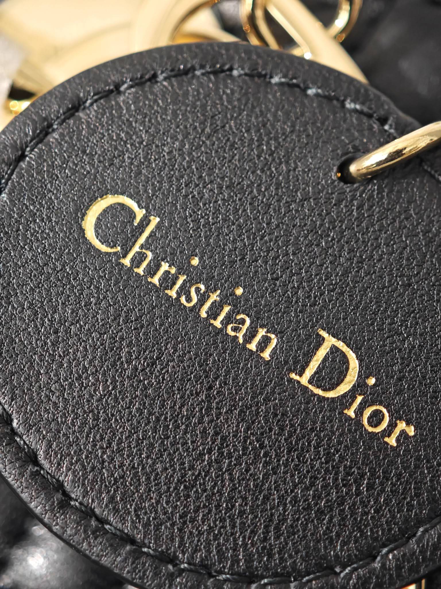 CHRISTIAN DIOR Mini Lady Dior Bag /Black Cannage Lambskin