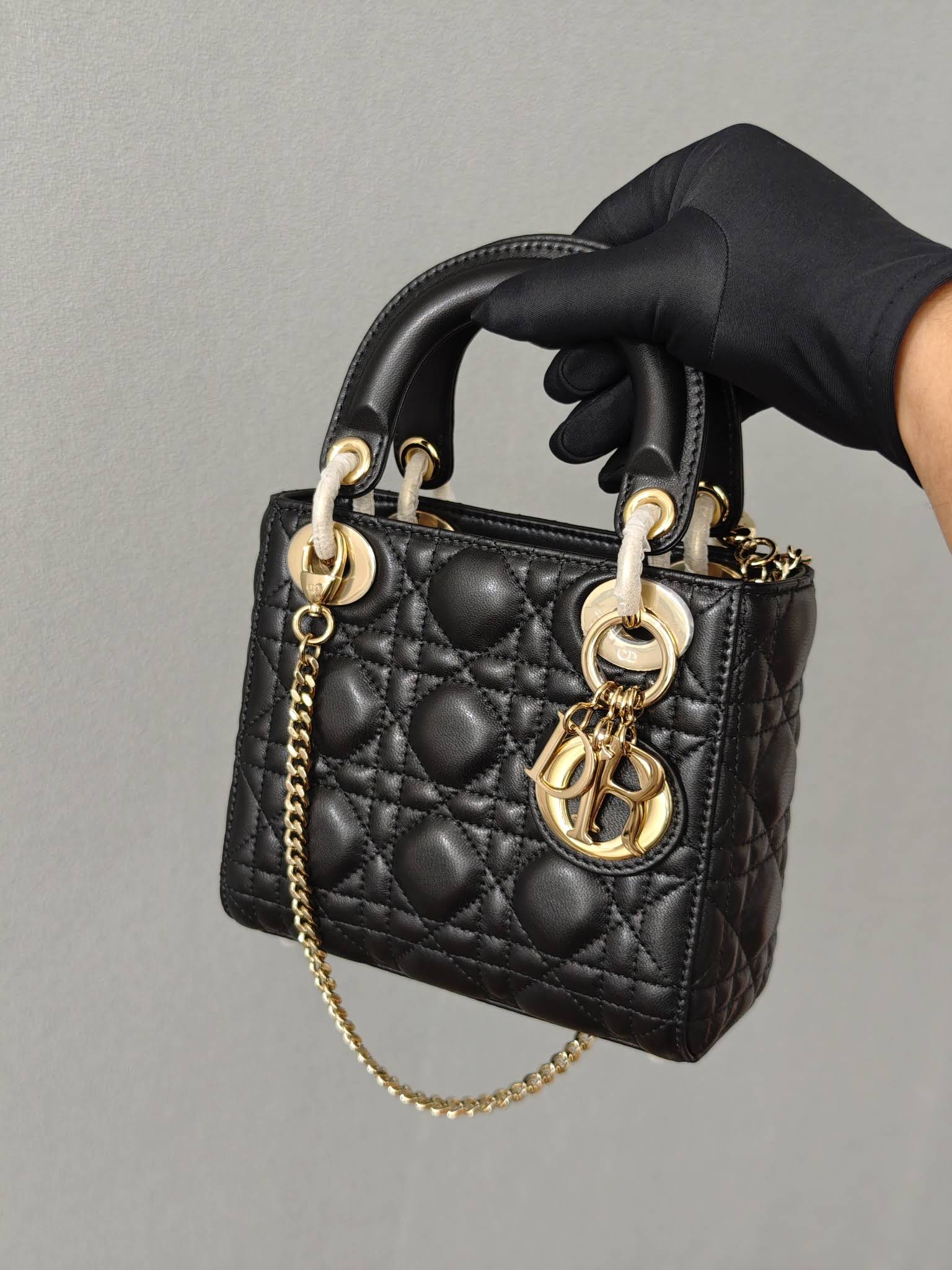 CHRISTIAN DIOR Mini Lady Dior Bag /Black Cannage Lambskin