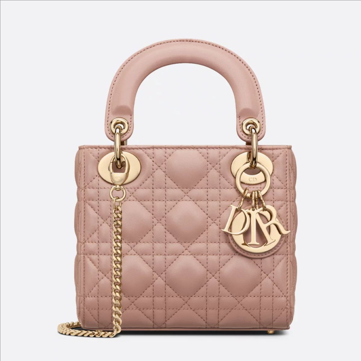 CHRISTIAN DIOR Mini Lady Dior Bag /Pale Pink Cannage Lambskin