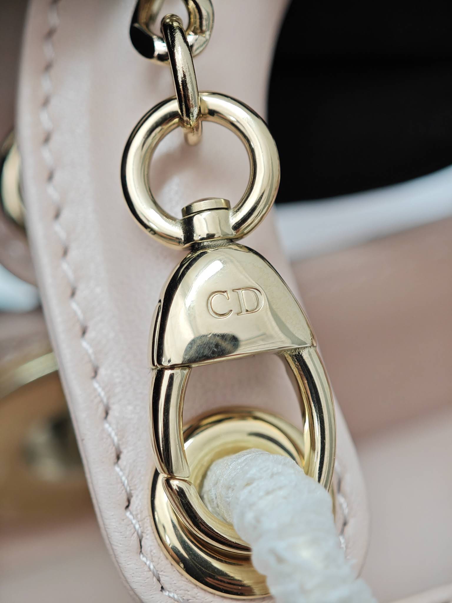 CHRISTIAN DIOR Mini Lady Dior Bag /Pale Pink Cannage Lambskin