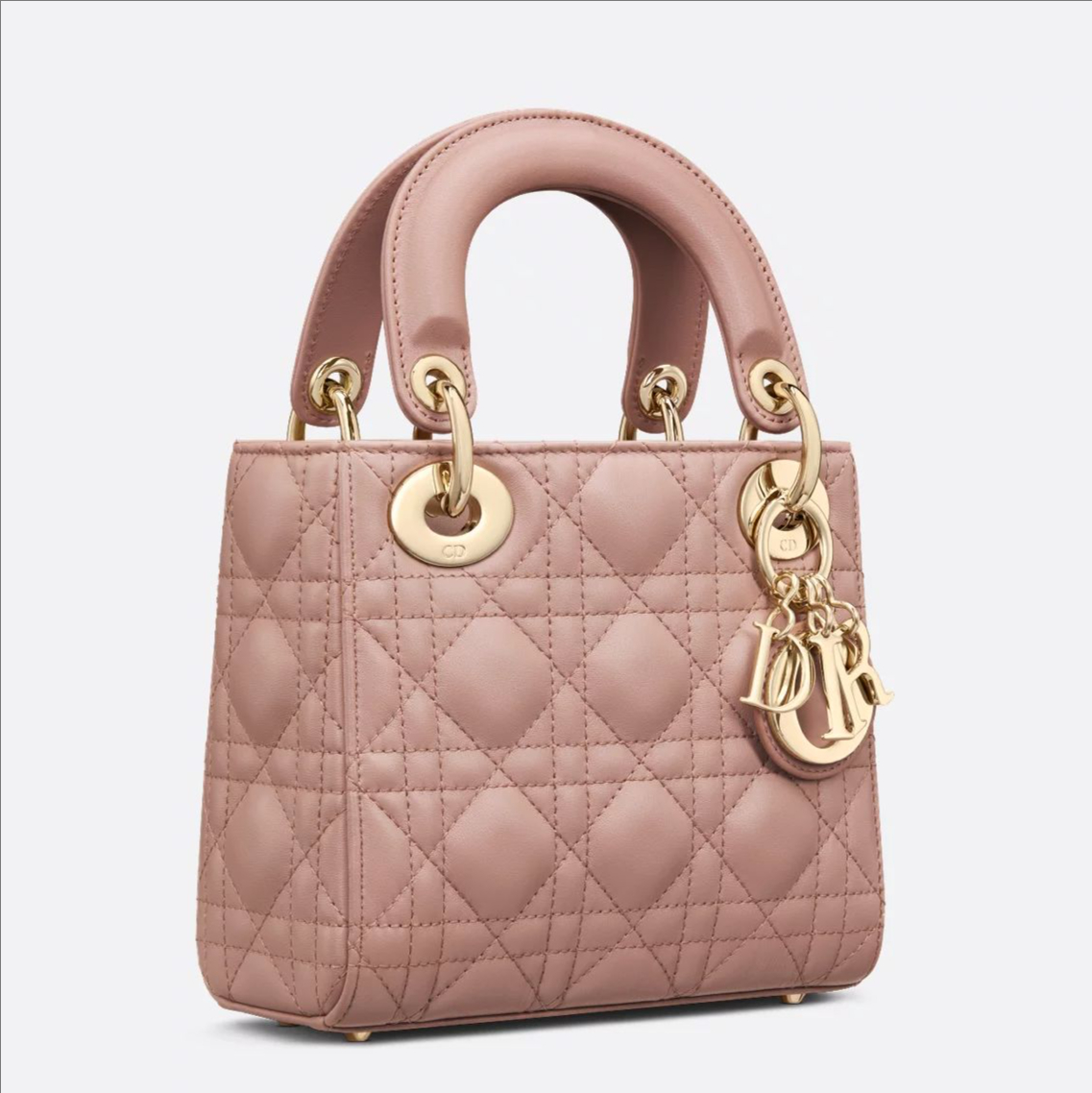 CHRISTIAN DIOR Mini Lady Dior Bag /Pale Pink Cannage Lambskin