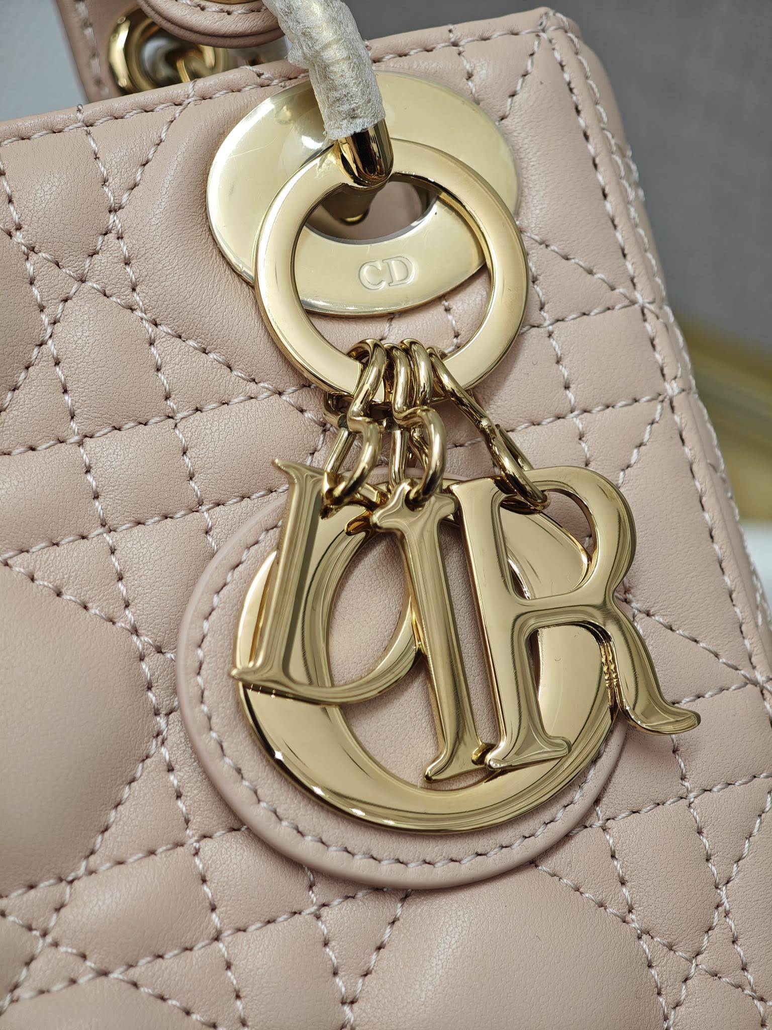 CHRISTIAN DIOR Mini Lady Dior Bag /Pale Pink Cannage Lambskin