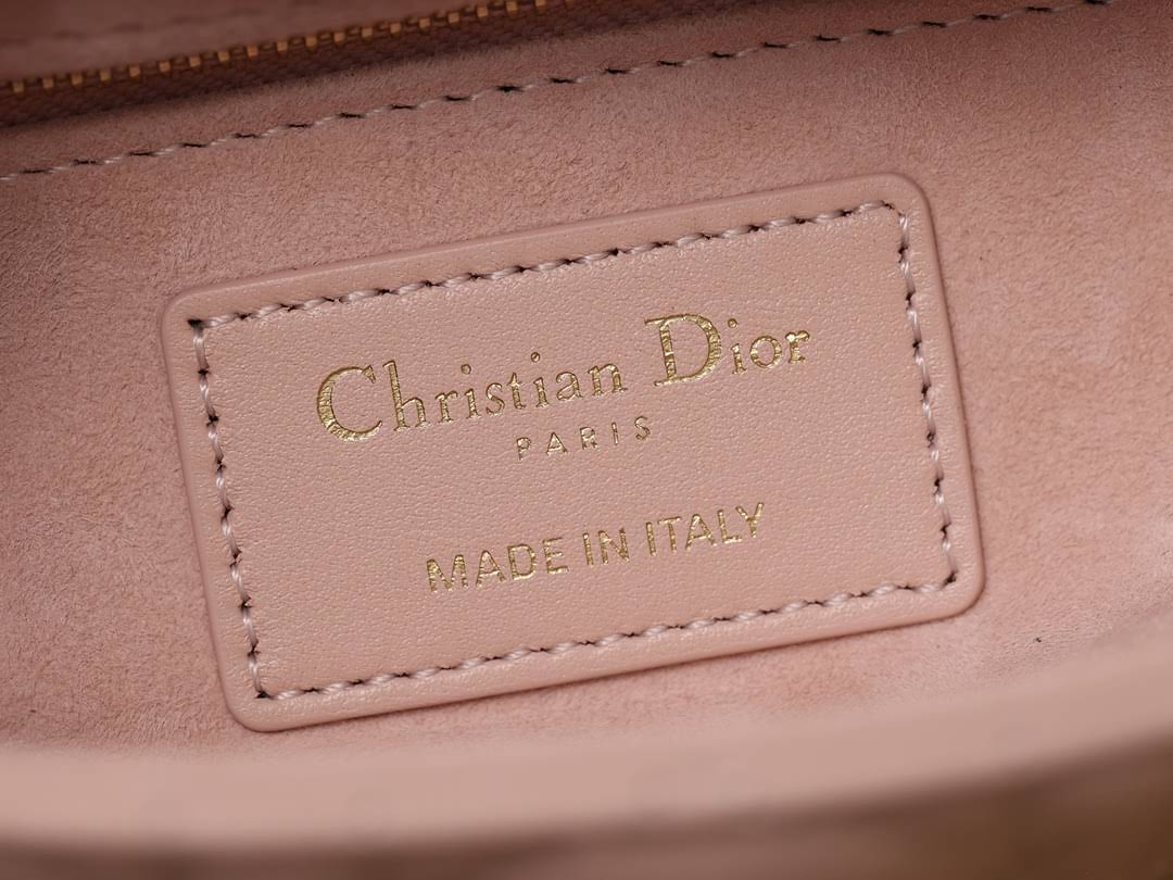 CHRISTIAN DIOR Mini Lady Dior Bag /Powder Pink Cannage Lambskin