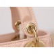 CHRISTIAN DIOR Mini Lady Dior Bag /Powder Pink Cannage Lambskin