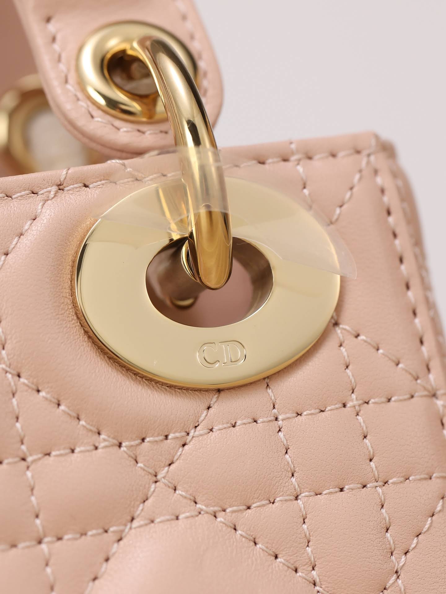 CHRISTIAN DIOR Mini Lady Dior Bag /Powder Pink Cannage Lambskin