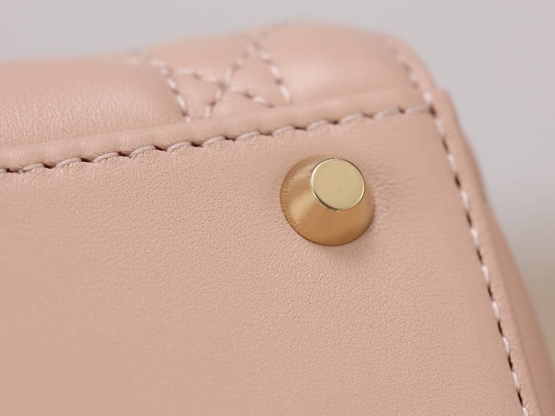 CHRISTIAN DIOR Mini Lady Dior Bag /Powder Pink Cannage Lambskin