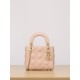 CHRISTIAN DIOR Mini Lady Dior Bag /Powder Pink Cannage Lambskin