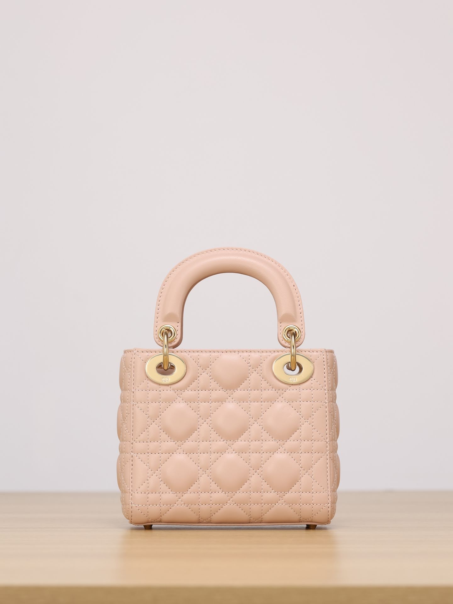 CHRISTIAN DIOR Mini Lady Dior Bag /Powder Pink Cannage Lambskin