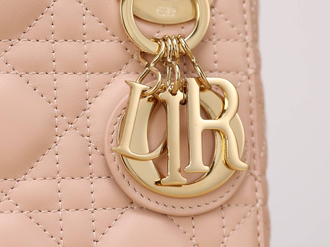 CHRISTIAN DIOR Mini Lady Dior Bag /Powder Pink Cannage Lambskin