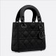 CHRISTIAN DIOR Mini Lady Dior Bag /Black Ultramatte Cannage Calfskin