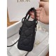 CHRISTIAN DIOR Mini Lady Dior Bag /Black Ultramatte Cannage Calfskin