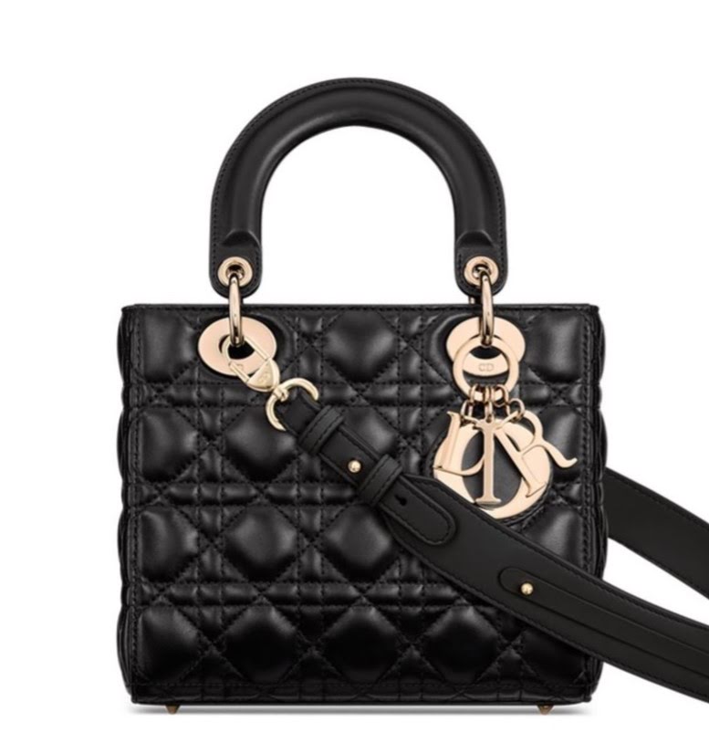 CHRISTIAN DIOR Small Lady Dior Bag /Black Cannage Lambskin