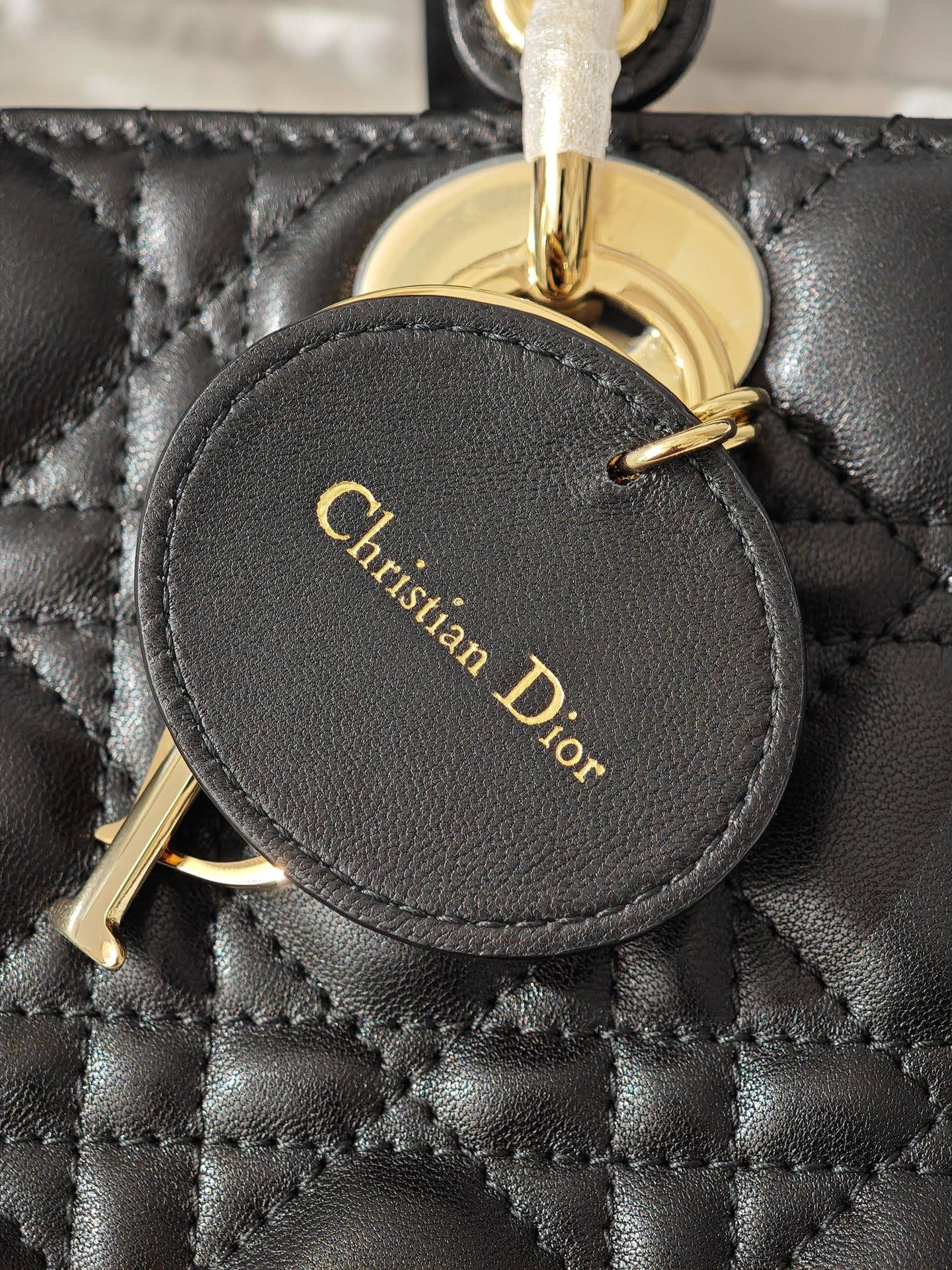 CHRISTIAN DIOR Small Lady Dior Bag /Black Cannage Lambskin