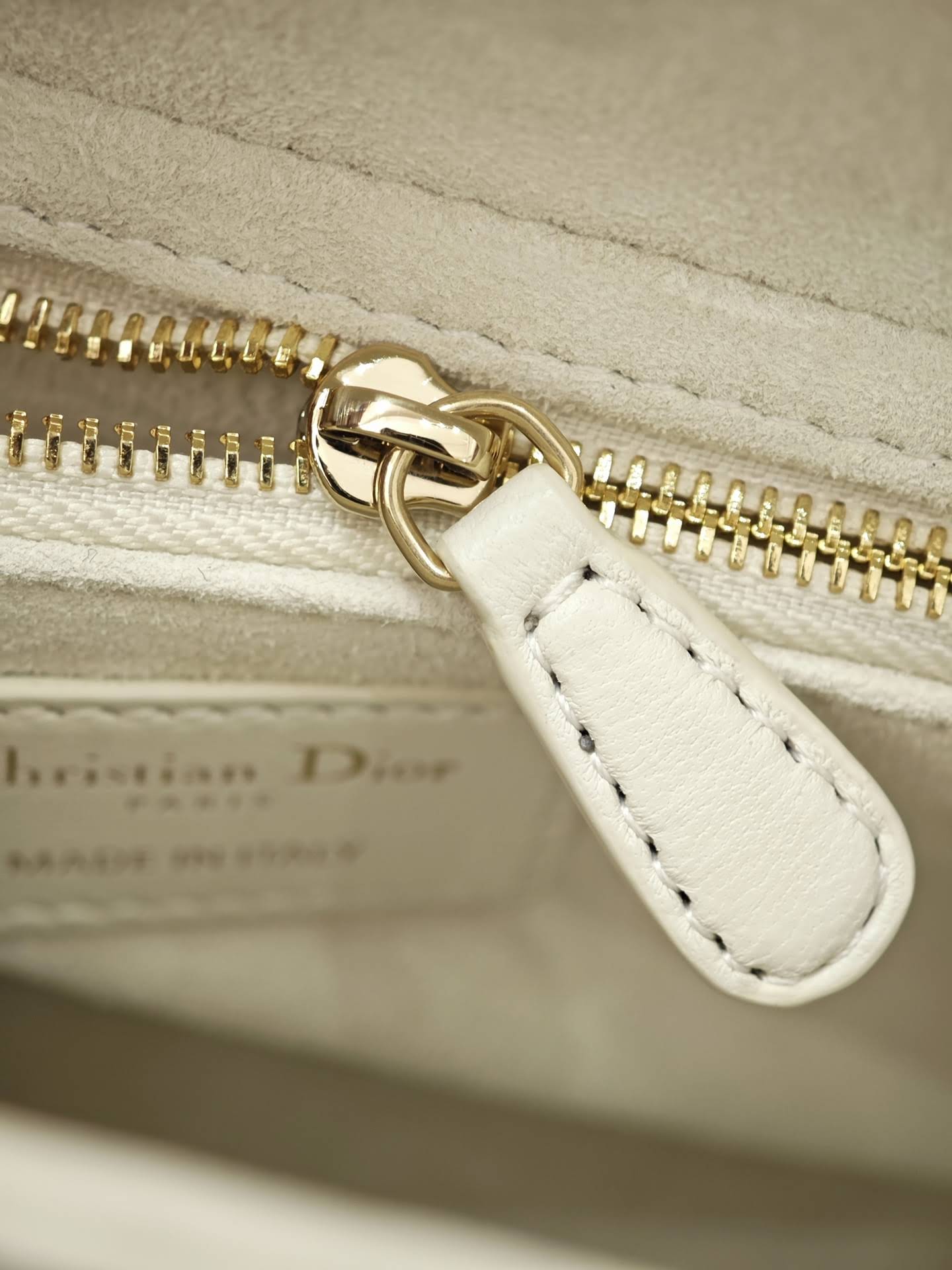 CHRISTIAN DIOR Small Lady Dior Bag /Latte Cannage Lambskin