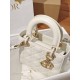 CHRISTIAN DIOR Small Lady Dior Bag /Latte Cannage Lambskin