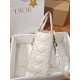 CHRISTIAN DIOR Small Lady Dior Bag /Latte Cannage Lambskin