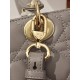 CHRISTIAN DIOR Small Lady Dior Bag /Gray Cannage Lambskin