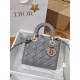 CHRISTIAN DIOR Small Lady Dior Bag /Gray Cannage Lambskin