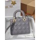 CHRISTIAN DIOR Small Lady Dior Bag /Gray Cannage Lambskin