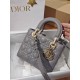 CHRISTIAN DIOR Small Lady Dior Bag /Gray Cannage Lambskin