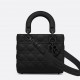 CHRISTIAN DIOR Small Lady Dior Bag /Black Ultramatte Cannage Calfskin