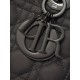 CHRISTIAN DIOR Small Lady Dior Bag /Black Ultramatte Cannage Calfskin