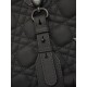 CHRISTIAN DIOR Small Lady Dior Bag /Black Ultramatte Cannage Calfskin