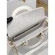 CHRISTIAN DIOR Small Lady D-Joy Bag /Latte Cannage Lambskin