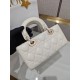 CHRISTIAN DIOR Small Lady D-Joy Bag /Latte Cannage Lambskin