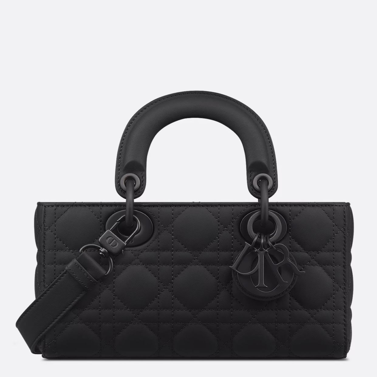 CHRISTIAN DIOR Small Lady D-Joy Bag /Ultramatte Black Cannage Calfskin