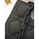 CHRISTIAN DIOR Small Lady D-Joy Bag /Ultramatte Black Cannage Calfskin