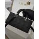 CHRISTIAN DIOR Small Lady D-Joy Bag /Ultramatte Black Cannage Calfskin