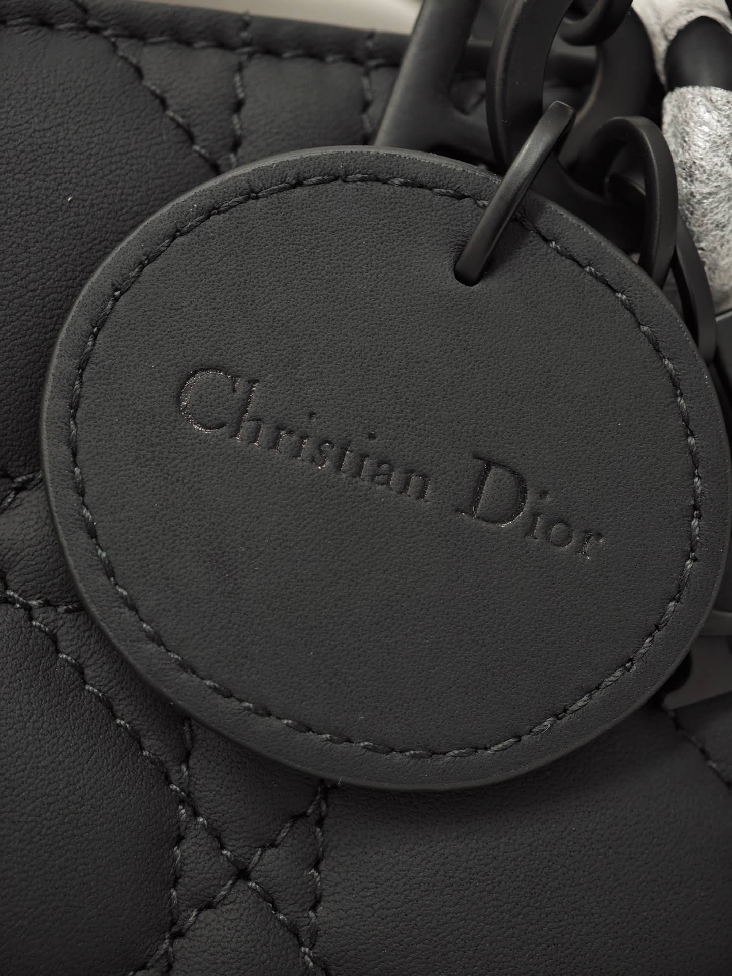 CHRISTIAN DIOR Small Lady D-Joy Bag /Ultramatte Black Cannage Calfskin