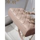 CHRISTIAN DIOR Small Lady D-Joy Bag /Powder Pink Cannage Lambskin