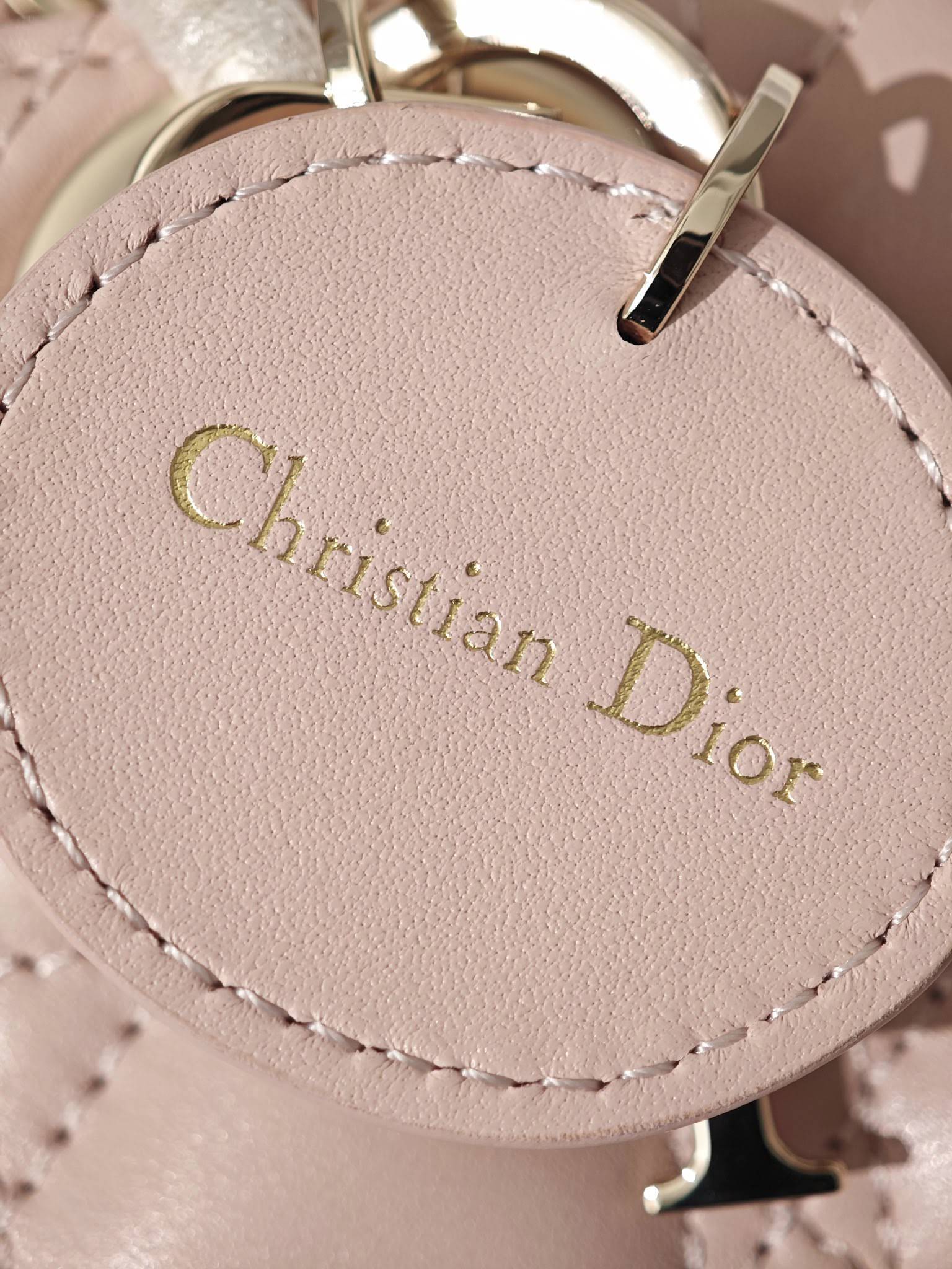 CHRISTIAN DIOR Small Lady D-Joy Bag /Powder Pink Cannage Lambskin